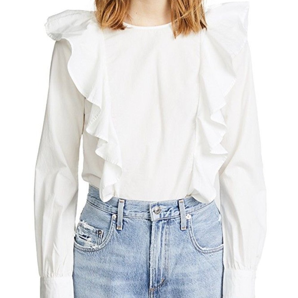 Sincerely Jules Collette Ruffle Poplin Blouse